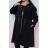 Bunda slabá s kapucí na zip dlouhý rukáv dámská (S/M/L ONE SIZE) ITALSKÁ MÓDA IMPLI2550874-