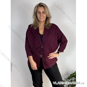 Sako dlouhý rukáv dámská nadrozměr BIBI (50/52/54 ONE SIZE) ITALSKÁ MÓDA IMWEC253509/DUR