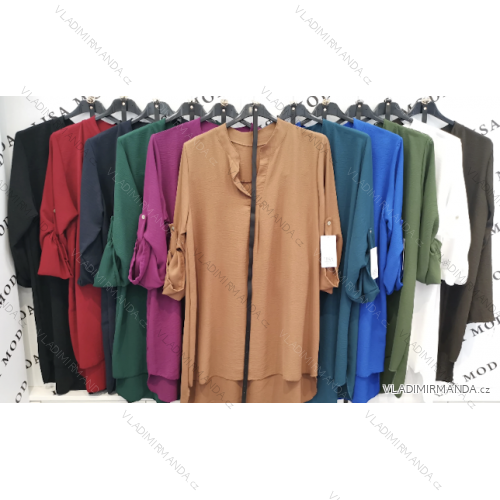 Women's Long Sleeve Oversized Zip Up Hooded Sweatshirt Coat (S/M/L ONE SIZE) ITALIAN FASHION IMPLI249611