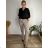 Kalhoty s páskem dámské VERA (S/M/L ONE SIZE) ITALSKá MóDA IMSM251168/DUR S/M/L šedá