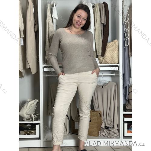 Nohavice strečové dlhé dámske PANTALONE  (S/M/L ONE SIZE) IMPOZ25LV-6318