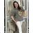 Women's Medium Length Skirt (S/M ONE SIZE) ITALIAN FASHION IMM23HG3154 M/L/XL green khaki