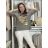 Women's Medium Length Skirt (S/M ONE SIZE) ITALIAN FASHION IMM23HG3154 M/L/XL green khaki