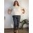 Sommerkleid Carmen aus Musselin für Damen (Einheitsgröße S/M) ITALIAN FASHION IMWE231506