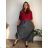 Women's Warm Long Sleeve Dress (L / XL ONE SIZE) ITALIAN FASHION IM421MIA 44/46/48 dark green