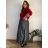 Women's Warm Long Sleeve Dress (L / XL ONE SIZE) ITALIAN FASHION IM421MIA 44/46/48 dark green