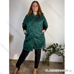 Bunda slabá prošívaná oversize dlouhý rukáv dámská nadrozměr DANNA (52/54/56 ONE SIZE) ITALSKÁ MÓDA IM425664