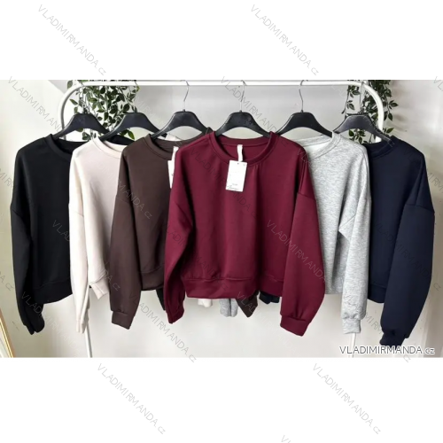 Mikina teplá dlouhý rukáv dámská (S/M/L ONE SIZE) ITALSKÁ MÓDA IMPLP2599390065