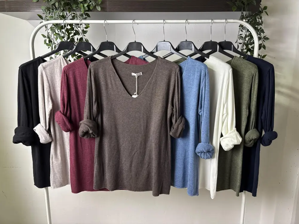 Tunika dlouhý rukáv dámská (S/M ONE SIZE) ITALSKÁ MÓDA IMPLP2420250060