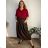 Women's Warm Long Sleeve Dress (L / XL ONE SIZE) ITALIAN FASHION IM421MIA  black