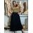 Women's long pleated skirt with belt (S/M/L ONE SIZE) ITALIAN FASHION IMC25333