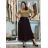 Women's long pleated skirt with belt (S/M/L ONE SIZE) ITALIAN FASHION IMC25333