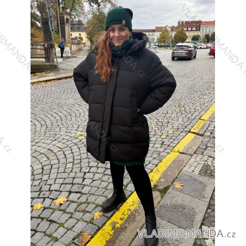 Zip Hooded Jacket Long Sleeve Women's Plus Size (3XL-8XL) POLISH FASHION PMWT21T21-69 70 black