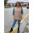 Women's Long Sleeve Summer Shirt Dress (S/M/L ONE SIZE) INDIAN FASHION IMWY23123 3XL beige