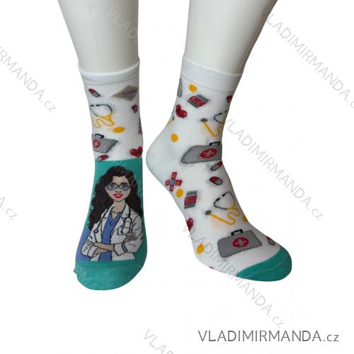 Happy Doctor Women's Socks (35-37.38-40) POLISH FASHION DPP23DOKTORKA 38-40 white