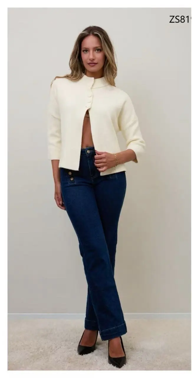 Svetr tenký 3/4 dlouhý rukáv dámský (S/M/L ONE SIZE) ITALSKÁ MÓDA IMPNF25ZS8192