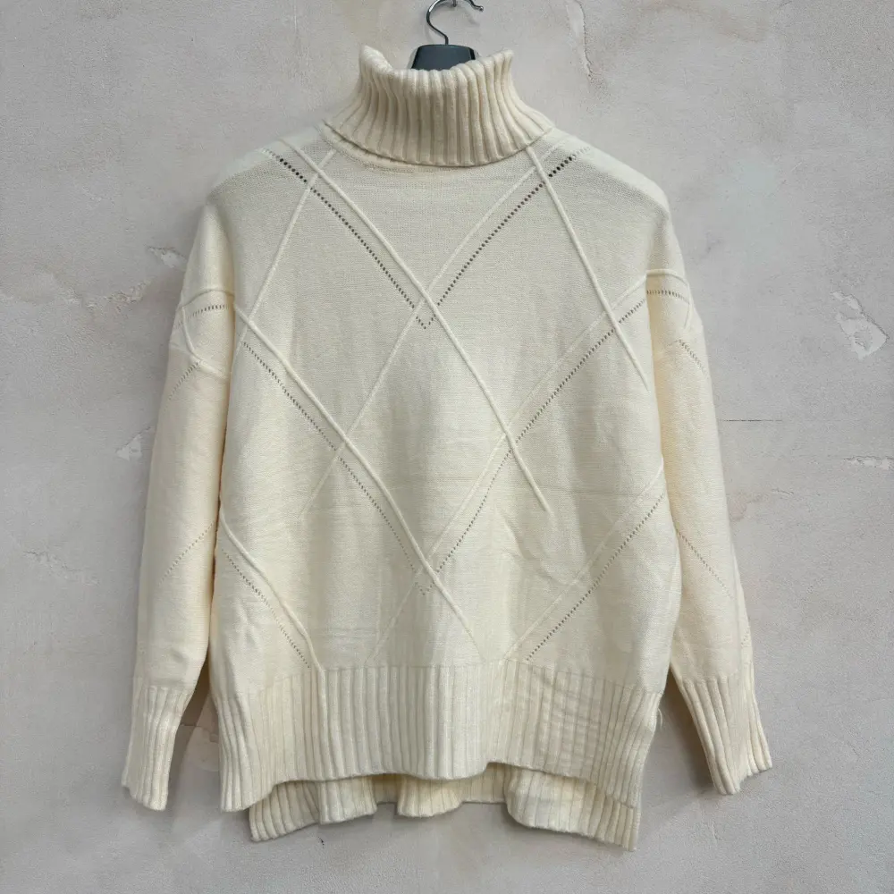 Svetr tenký s rolákem dlouhý rukáv dámský (S/M/L ONE SIZE) ITALSKÁ MÓDA IMPNF25ZS5093