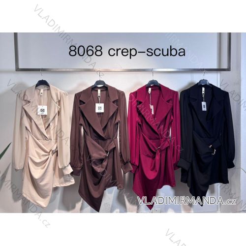 Šaty elegantný dlhý rukáv dámske (XS/S/M ONE SIZE) TALIANSKA MÓDA IMM25M8068