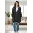 Svetr cardigan pletený na knoflík dlouhý rukáv dámský nadrozměr (54/56/58 ONE SIZE) ITALSKÁ MÓDA IMD25162