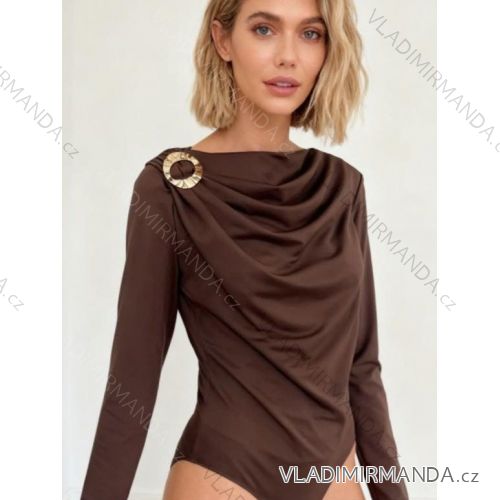 Body elegantní dlouhý rukáv dámské (XS/S/M ONE SIZE) ITALSKÁ MÓDA IMM25M43319