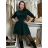 Damen 3/4 Langarm-Hemdkleid (XS/S/M Einheitsgröße) ITALIAN FASHION IMD25030