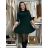Damen 3/4 Langarm-Hemdkleid (XS/S/M Einheitsgröße) ITALIAN FASHION IMD25030