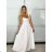 Damen Sommerkleid mit breiten Trägern (S/M/L ONE SIZE) ITALIAN FASHION IMPBB25B25300 -   weiß -   S / M / L
