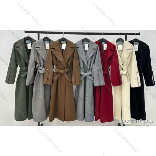 Kabát slabý s opaskom dlhý rukáv dámsky (XS/S/M ONE SIZE) TALIANSKA MÓDA IMM25M87362