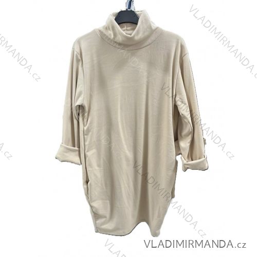 Warmes Damenkleid mit Rollkragen und langen Ärmeln (XS/S/M Einheitsgröße) ITALIENISCHE MODE IMM25M24858