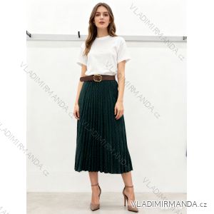 Sukně skládaná s páskem dámská nadrozměr (40/42/44 ONE SIZE) ITALSKÁ MÓDA IM425748