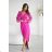 Women's long sleeve formal dress (34-48) POLISH FASHION PMLBC25314-01 pink 34
