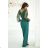 Women's long sleeve formal dress (34-48) POLISH FASHION PMLBC25314-01 emerald green 34