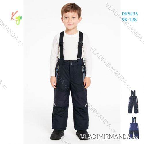 Nohavice zimné otepľovačky lyžiarske detské dievčenské a chlapčenské (98-128) KUGO DK5235