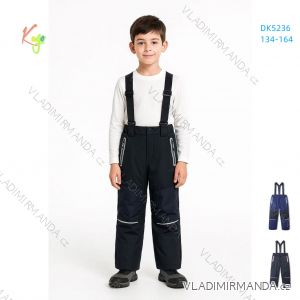 Kalhoty zimní oteplovačky lyžařské dorost dívčí a chlapecké (134-164) KUGO DK5236
