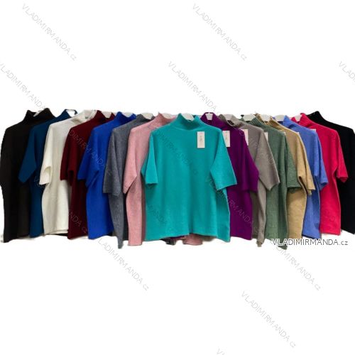 Svetr tenký dlouhý rukáv dámský nadrozměr (52/54/56 ONE SIZE) ITALSKÁ MÓDA IMC25515