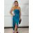Women's long elegant party dress with straps (S/M ONE SIZE) ITALIAN FASHION IMPBB23B23376 -   red -   S / M / L