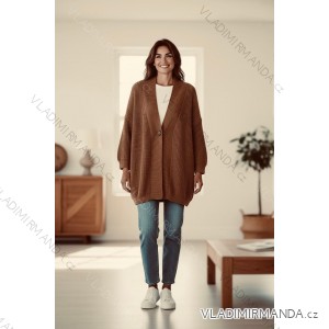 Svetr cardigan pletený na knoflík dámský nadrozměr Ester (50/52/54 ONE SIZE) ITALSKÁ MÓDA IMD25162/DUR