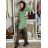 Women's Long Sleeve Cashmere Turtleneck Knit Dress (S/M ONE SIZE) EBELIEVE MA722S-3120/DU3 Green