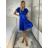 Women's Short Casual Short Sleeve Dress (S/M ONE SIZE) ITALIAN FASHION IMPSH236544 S / M / L Royal blue