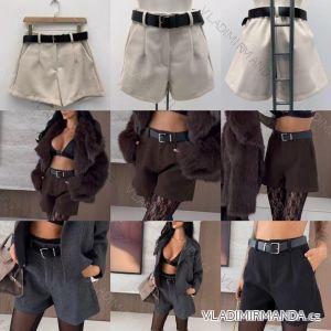 Kraťasy šortky elegantní s páskem dámské (XS/S/M ONE SIZE) ITALSKÁ MÓDA IMM25M13100