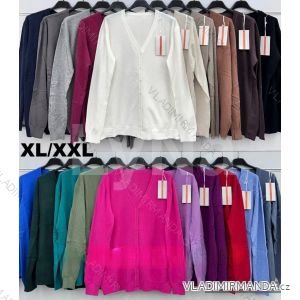 Svetr tenký na knoflíky dlouhý rukáv dámský nadrozměr (XL/2XL ONE SIZE) IMWDL2510231