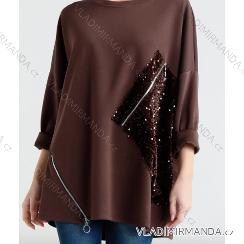 Tunika 3/4 dlhý rukáv dámska (S/M/L ONE SIZE) TALIANSKA MÓDA IMPLI2507441