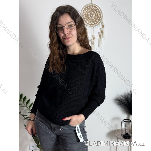 Women's long sleeve sweater (uni s / m) ITALIAN FASHION TM922STAR
