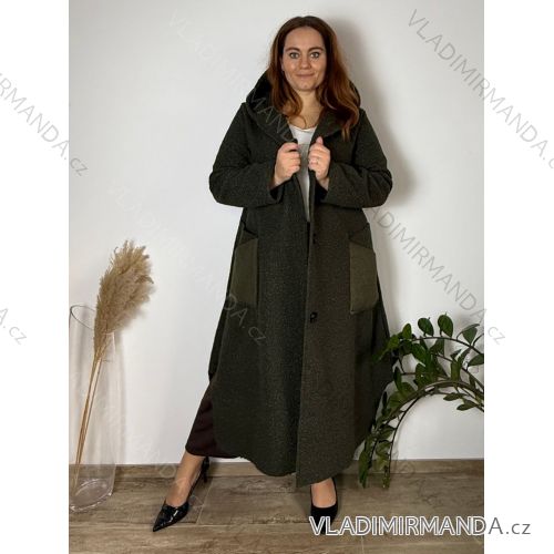 Damen 3/4 Langarm-Hemdkleid (XS/S/M Einheitsgröße) ITALIAN FASHION IMD25030  grünes Khaki