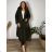 Damen 3/4 Langarm-Hemdkleid (XS/S/M Einheitsgröße) ITALIAN FASHION IMD25030  grünes Khaki