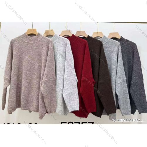 Svetr teplý dlouhý rukáv dámský (S/M/L ONE SIZE) ITALSKÁ MÓDA IMWKK2511750