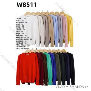 Svetr úpletový dlouhý rukáv dámský (S/M/L ONE SIZE) ITALSKÁ MÓDA IMWKK2511769