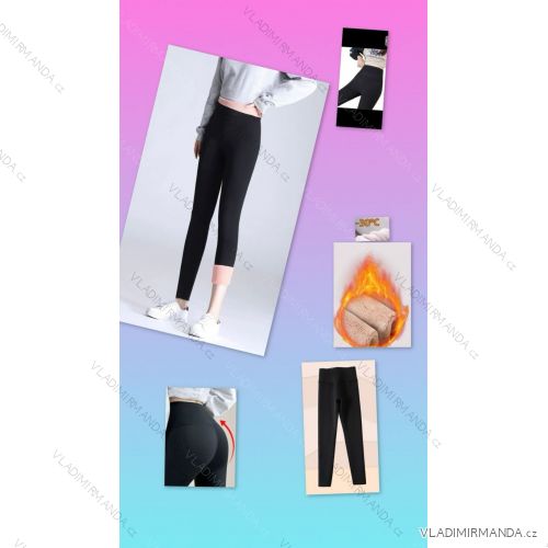 Legíny dlouhé zateplené dámské nadrozměr (S-3XL) FOS25213