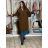 Kabát flaušový  oversize teplý dlouhý rukáv dámský (M/L/XL ONE SIZE) ITALSKÁ MÓDA IMD25260