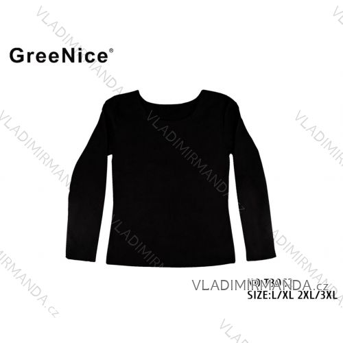 Tričko dlouhý rukáv dámské nadrozměr (L/XL - 2XL/3XL) GREENICE GRE25T3062